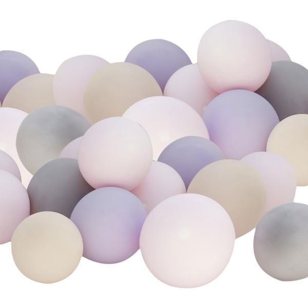 Mini-ilmapallot Vaaleanpunainen/Harmaa/Nude/Violetti
