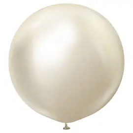 Kultaiset Jätit Chrome Lateksiilmapallot White Gold 2 kpl