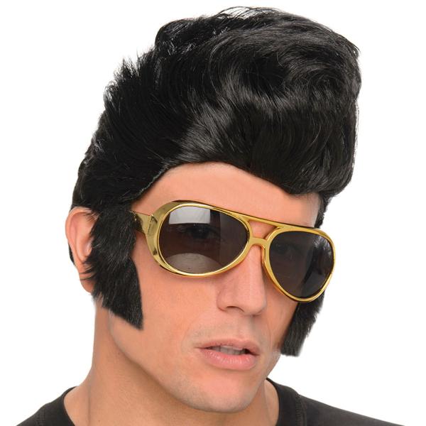 Elvis-peruukki ja Aurinkolasit
