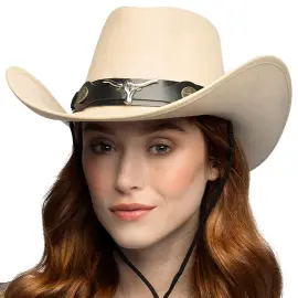 Cowboyhattu H&auml;r&auml;np&auml;&auml; Beige