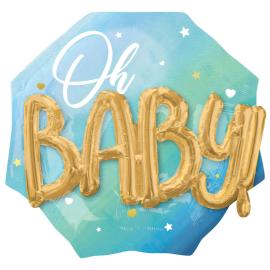 Oh Baby 3D Folioilmapallo Vaaleansininen