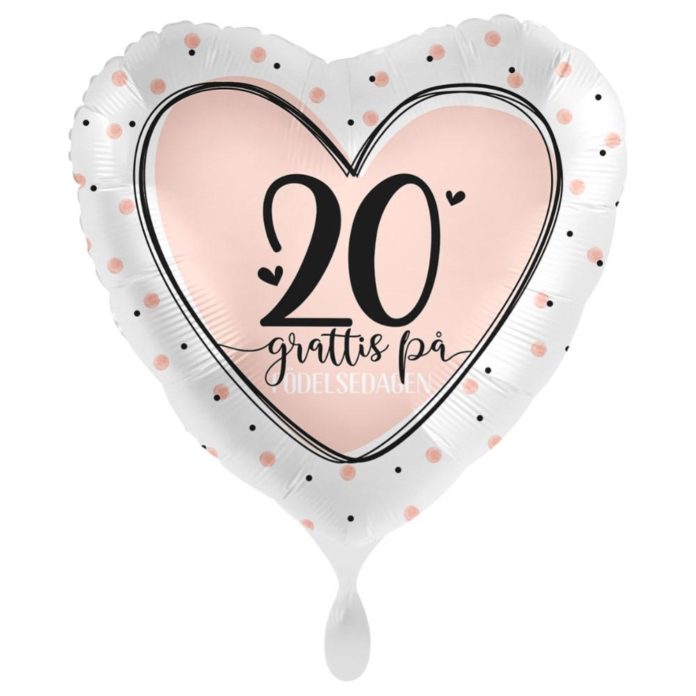 Grattis 20 r Ilmapallo Lovely Birthday Partyhalli fi