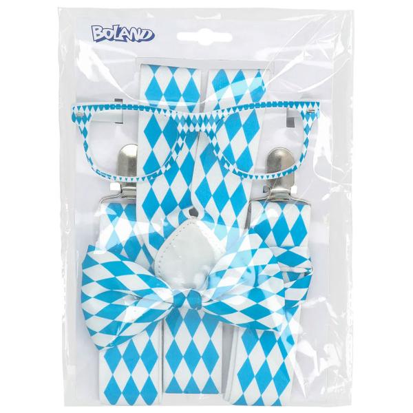 Naamiaissetti Oktoberfest Sininen/Valkoinen