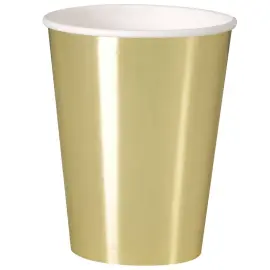 Kertakäyttömukit Metallic Kulta