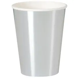 Kertakäyttöimukit Metallic Hopea
