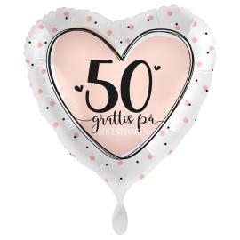 Grattis 50 &Aring;r Ilmapallo Lovely Birthday