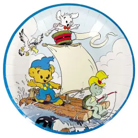 Syv&auml;t Pahvilautaset Bamse 8-kpl
