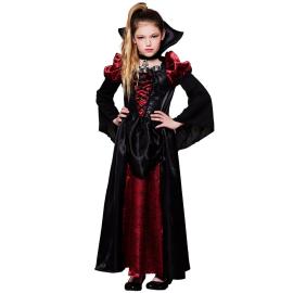Naamiaisasu Vampyyrikuningatar Lapsille Punainen/Musta