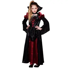 Naamiaisasu Vampyyrikuningatar Lapsille Punainen/Musta