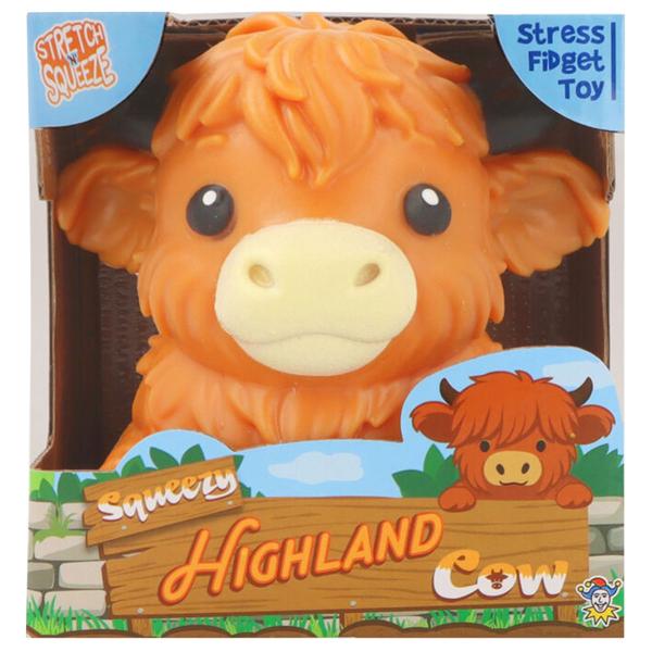 Squeeze Highland-lehmä Lelu Ruskea 13 cm