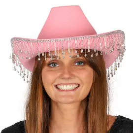 Cowboyhattu Strassit Pinkki