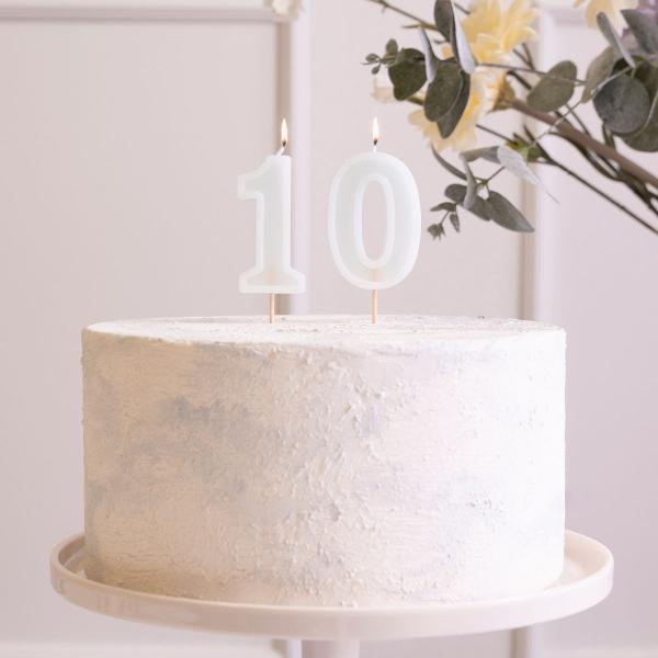 Numerokynttilä Vaalea Minttu