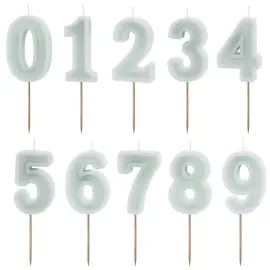 Numerokynttilä Vaalea Minttu