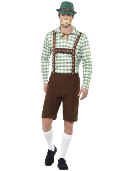 Oktoberfest Lederhosen Asu Vihreä & Ruskea