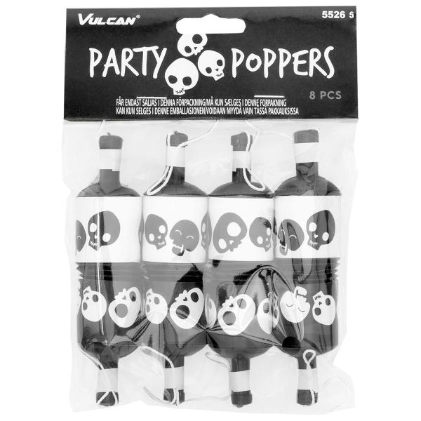 Party Poppers Pääkallot 8 kpl
