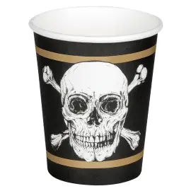 Pääkallo Pahvimukit Kultareunaiset 10-pakkaus