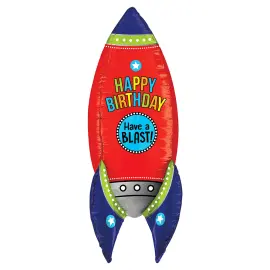 Avaruusraketti Ilmapallo Happy BIrthday