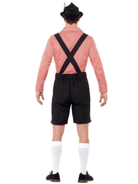 Oktoberfest Lederhosen Asu Punainen ja Musta