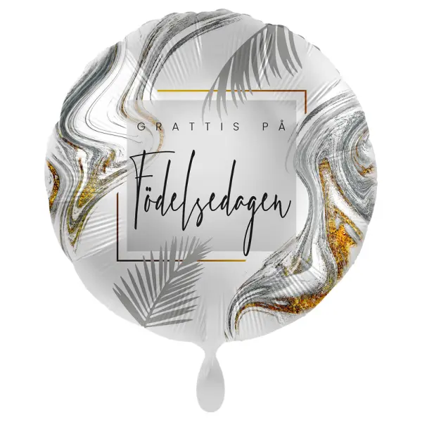 Grattis På Födelsedagen Ilmapallo Modern Silver
