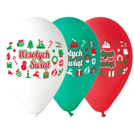 Lateksi-ilmapallot Wesolych Swiat