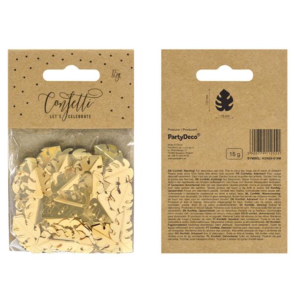 Konfetti Lehdet Metallic Kulta