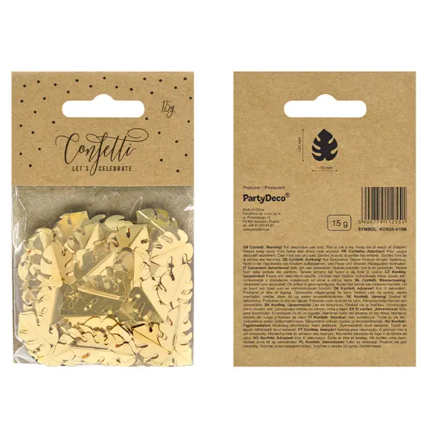 Konfetti Lehdet Metallic Kulta