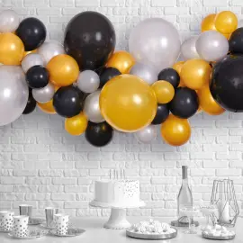 DIY Ilmapalloviirinauha Musta, Kulta ja Hopeaa