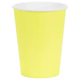 Pahvimukit Keltainen 25 cl