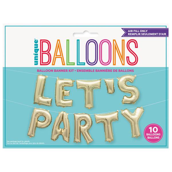 Ilmapalloviirinauha Let's Party Kulta