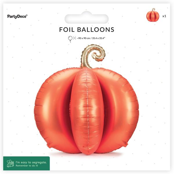 Seisova Folioilmapallo 3D Kurpitsa Oranssi