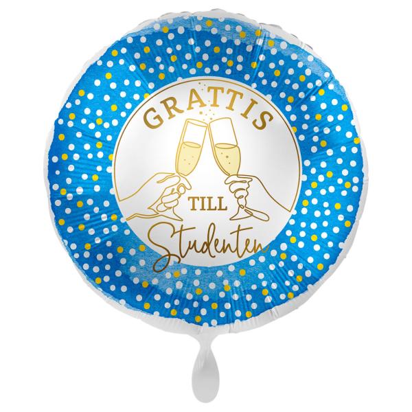 Grattis Till Studenten Ilmapallo Dotty Blue