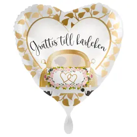 Grattis Till Kärleken Ilmapallo Wedding Car