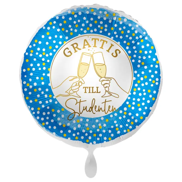 Grattis Till Studenten Ilmapallo Dotty Blue