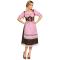 Oktoberfest Dirndl Ruskea/Pinkki/Valkoinen