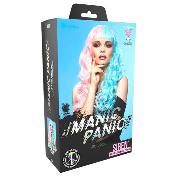 Siren Manic Panic Peruukki Vaaleansininen & Pinkki