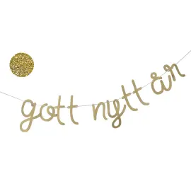 Kirjainnauha Gott Nytt År Kulta