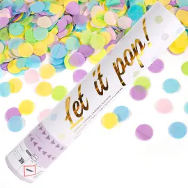 Konfettitykki Monivärinen Pastelli 28 cm