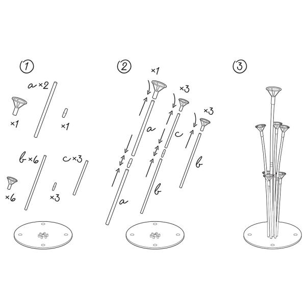 Ilmapalloteline 7 Ilmapallopidikkeellä 72 cm