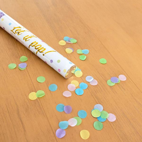 Konfettitykki Monivärinen Pastelli 40 cm