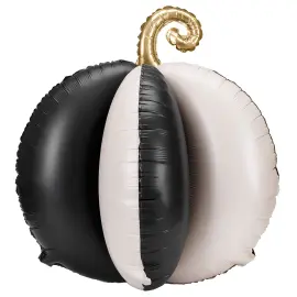 Seisova Folioilmapallo Raidallinen Kurpitsa Mustavalkoinen