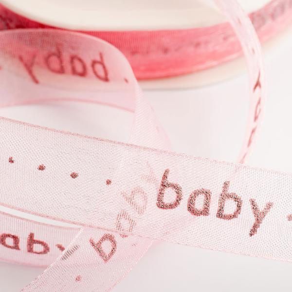 Organzanauha Hempeä Vaaleanpinkki