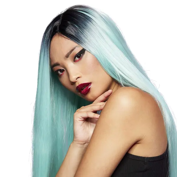 Super Vixen Ombre Manic Panic Peruukki Turkoosi