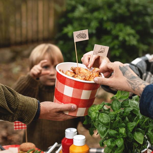 Ruudulliset Herkkukipot Musta ja Punainen 2 kpl