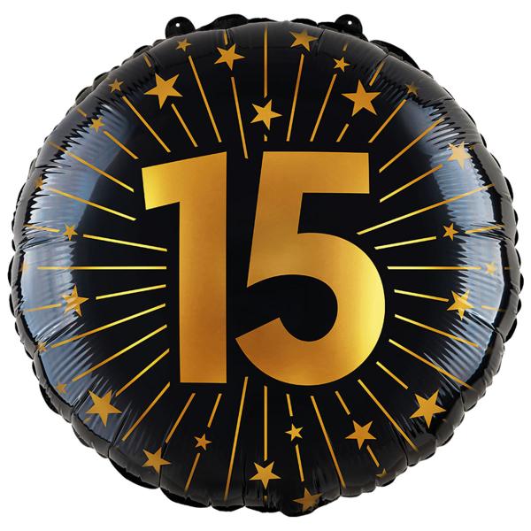 Folioilmapallo Tähdillä ja Numerolla 15