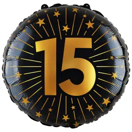 Folioilmapallo Tähdillä ja Numerolla 15