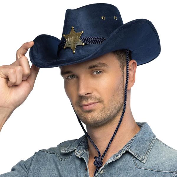 Cowboyhattu Sheriffintähdellä Tummansininen
