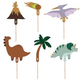 Cake Toppers Dinosaurus 6 kpl