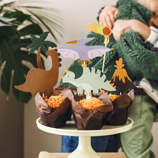 Cake Toppers Dinosaurus 6 kpl