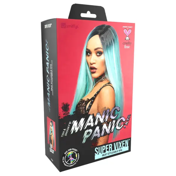 Super Vixen Ombre Manic Panic Peruukki Turkoosi