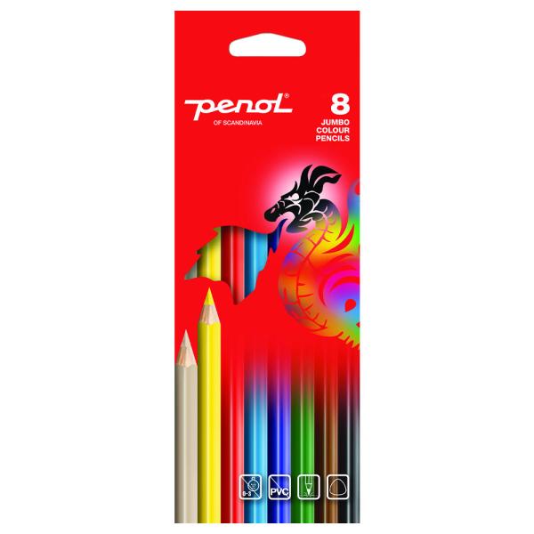Penol Jumbo Värikynät 8 kpl